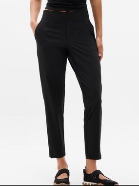 Athleta Black Brooklyn Mid-Rise Ankle Pants with Zip Pockets